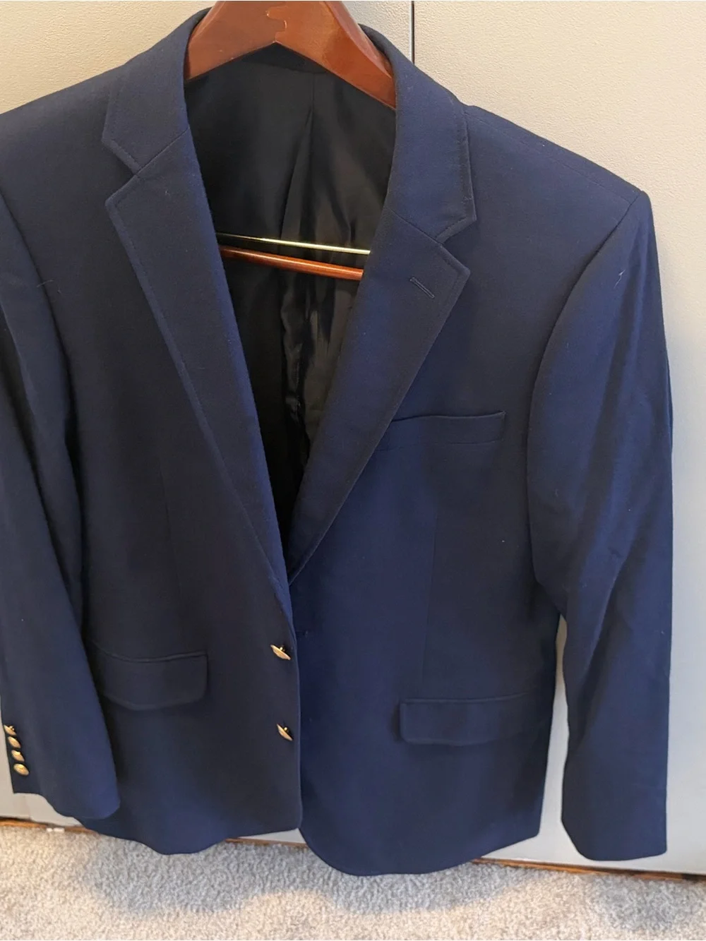 J. Crew Navy sport Blazer with Gold Buttons sz 40R